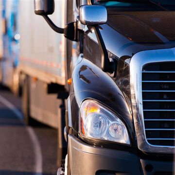 Semi At Dusk